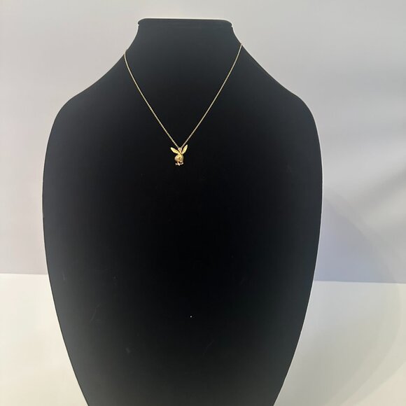 Custom made 14k Diamond Playboy Bunny Pendant - Picture 2 of 6